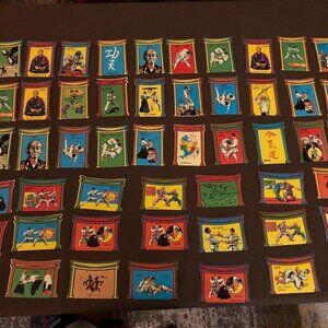 Vintage 1976 Dunkin Martial Arts Cards - LOT OF 96 Vintage Trading Cards RARE